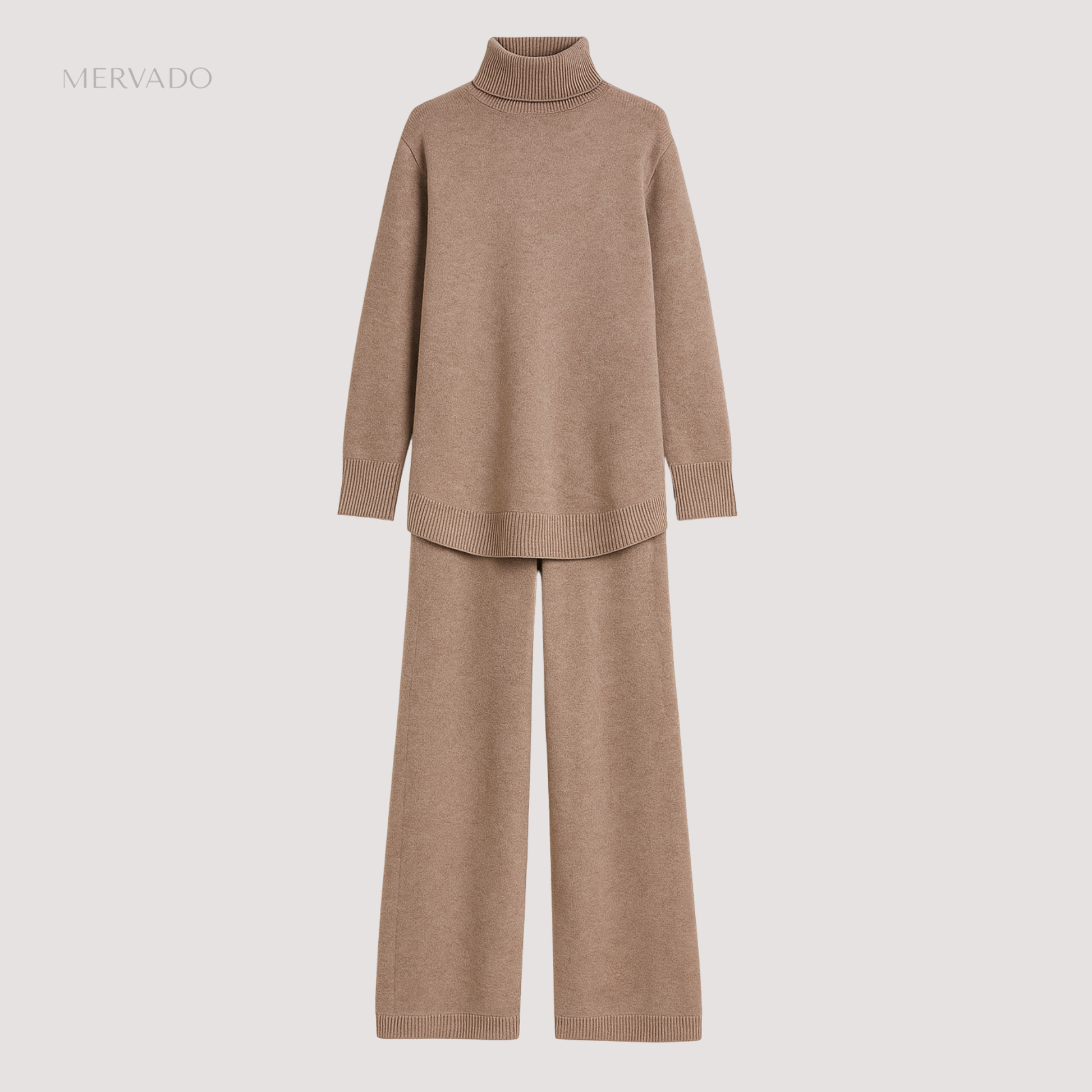 Tweedelige set voor dames in grote maten - comfortabele winteroutfit met top en broek
