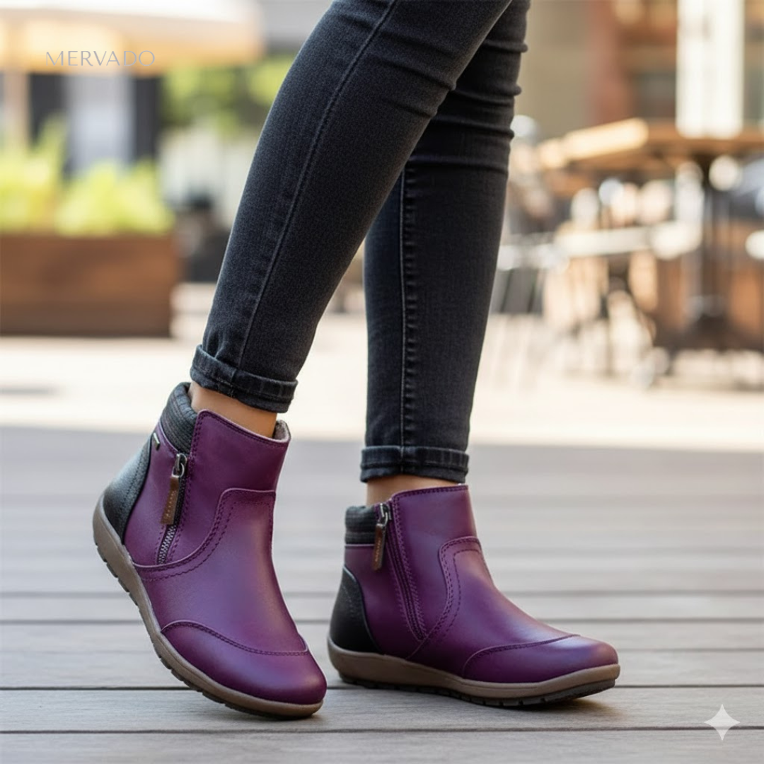 Leren laarzen voor dames – waterdicht, antislipzool en de hele dag comfortabel schoeisel