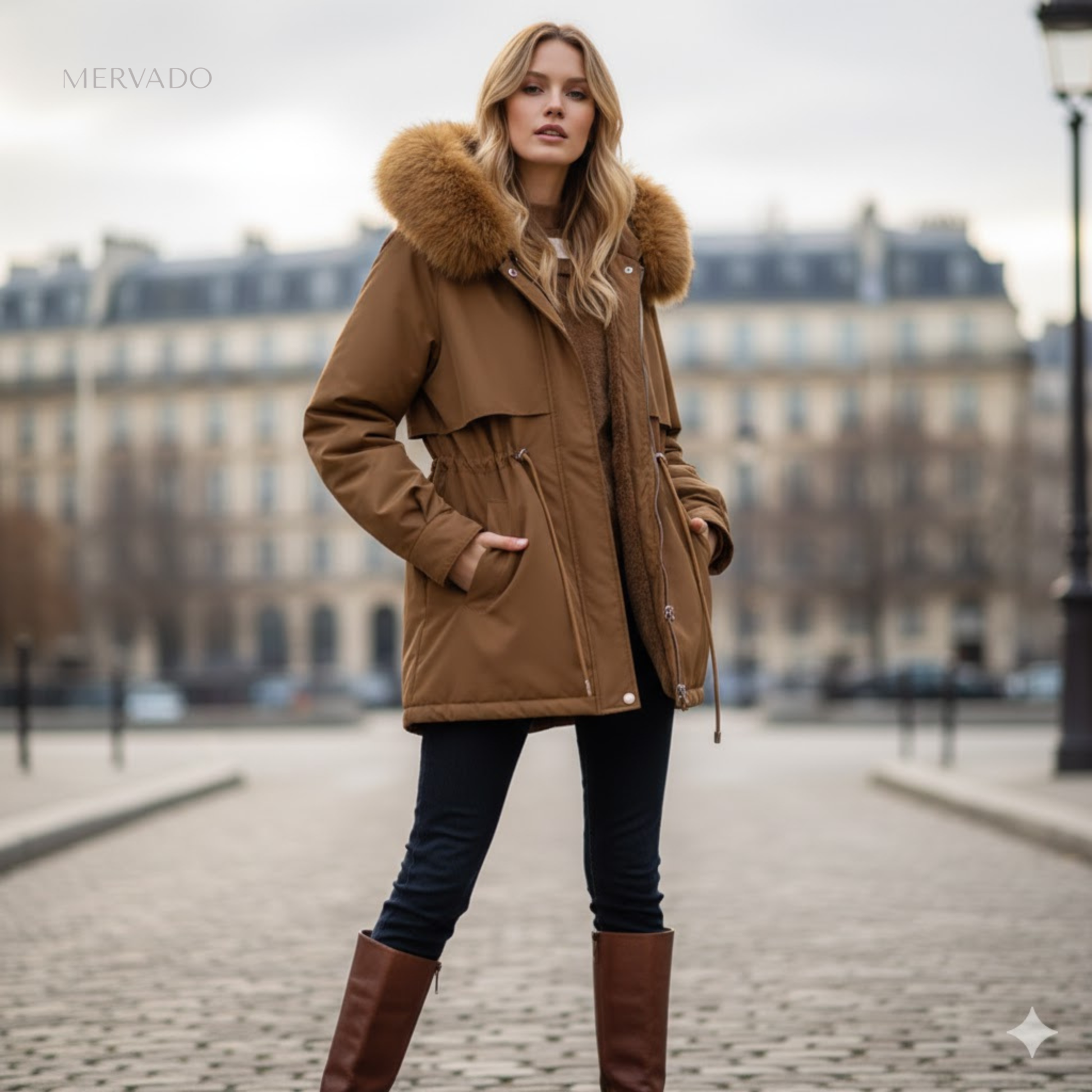 Winterparka met capuchon voor dames - stijlvolle, warme en comfortabele jas