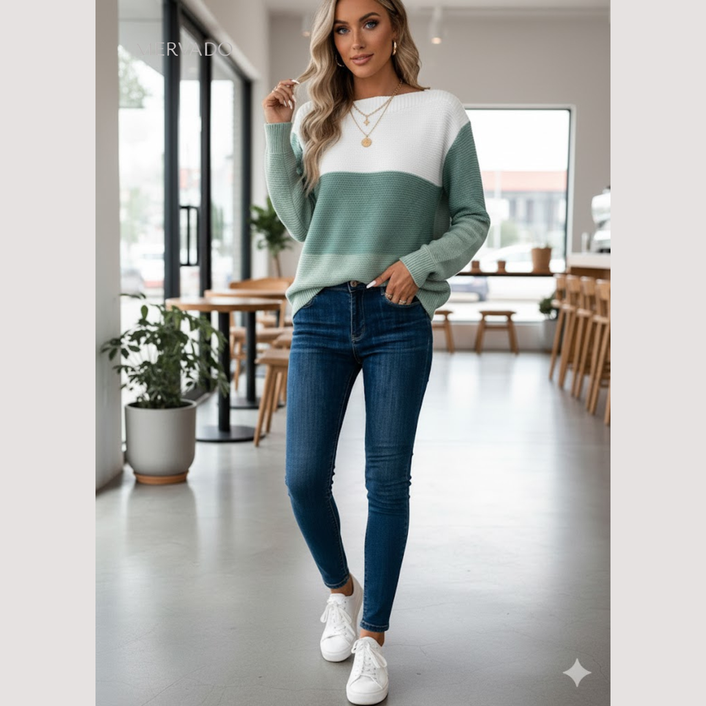 Pull en maille ombrée pour femme - doux au toucher et coupe décontractée