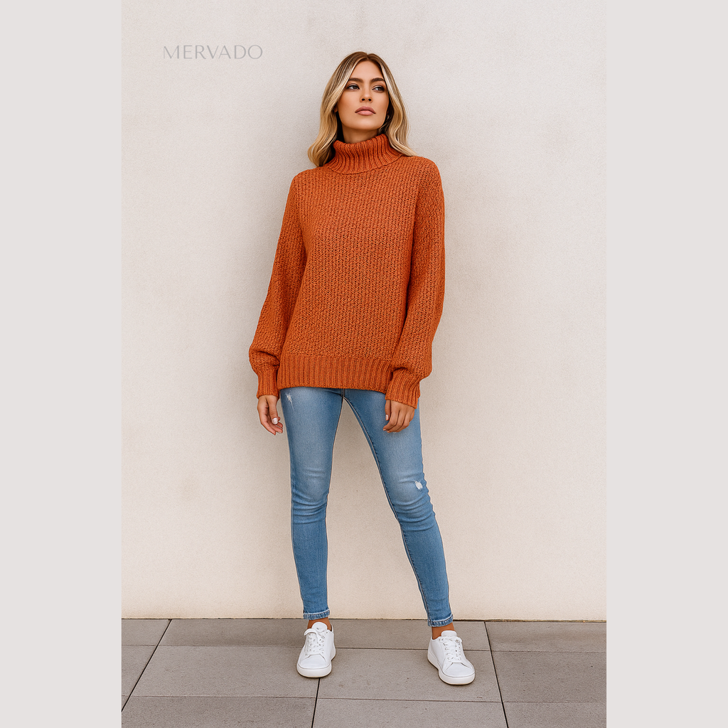 Pull en maille de coton pour femme - Pur coton, design intemporel