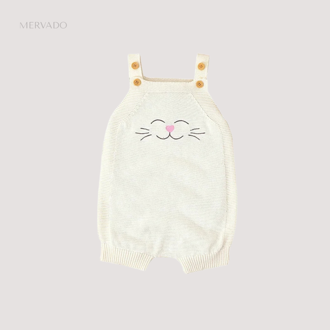 Gezellige gebreide babyromper - Ultrazachte katoenen jumpsuit voor dagelijks comfort en een schattige stijl