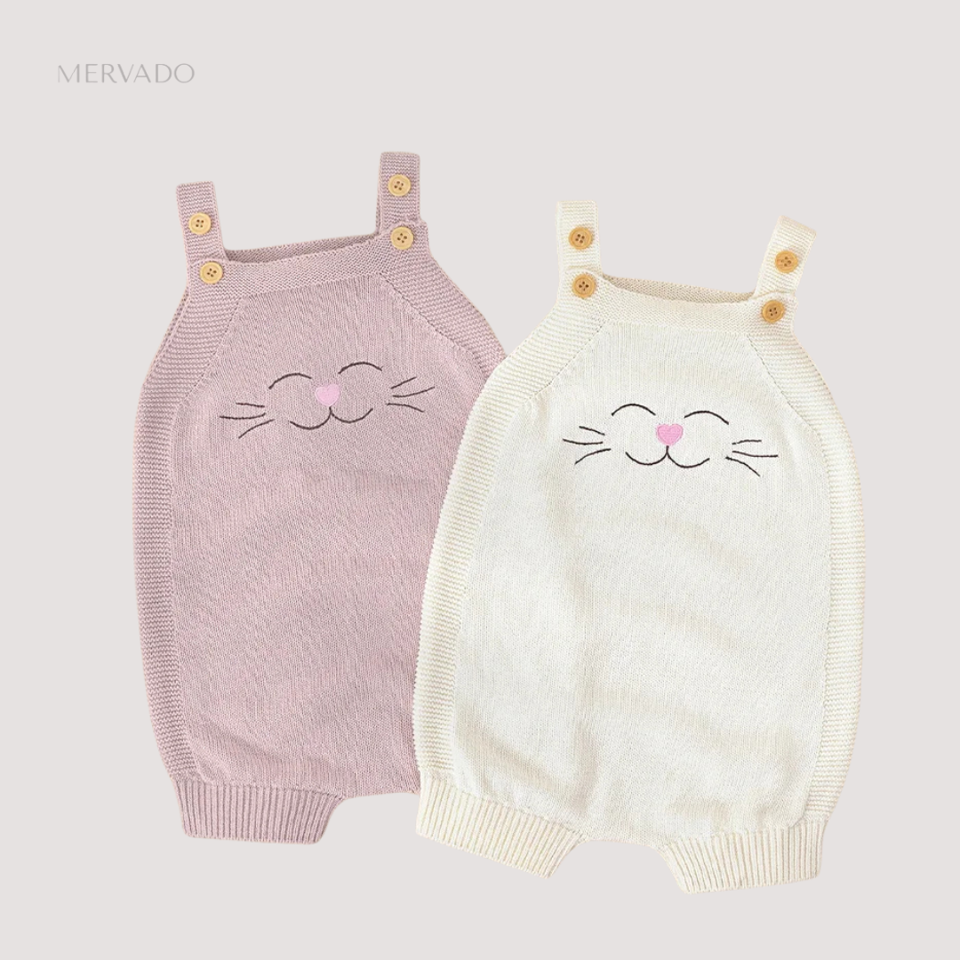Gezellige gebreide babyromper - Ultrazachte katoenen jumpsuit voor dagelijks comfort en een schattige stijl