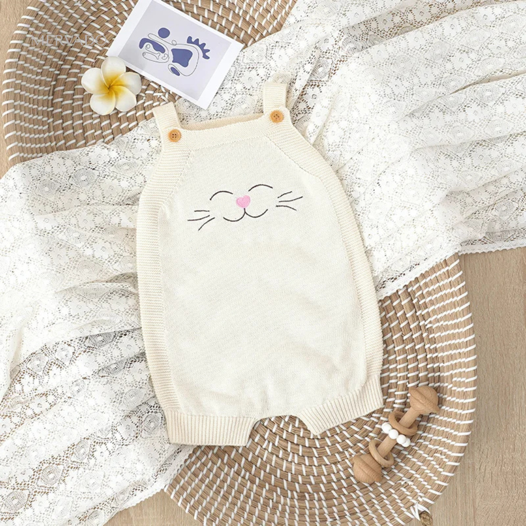 Gezellige gebreide babyromper - Ultrazachte katoenen jumpsuit voor dagelijks comfort en een schattige stijl