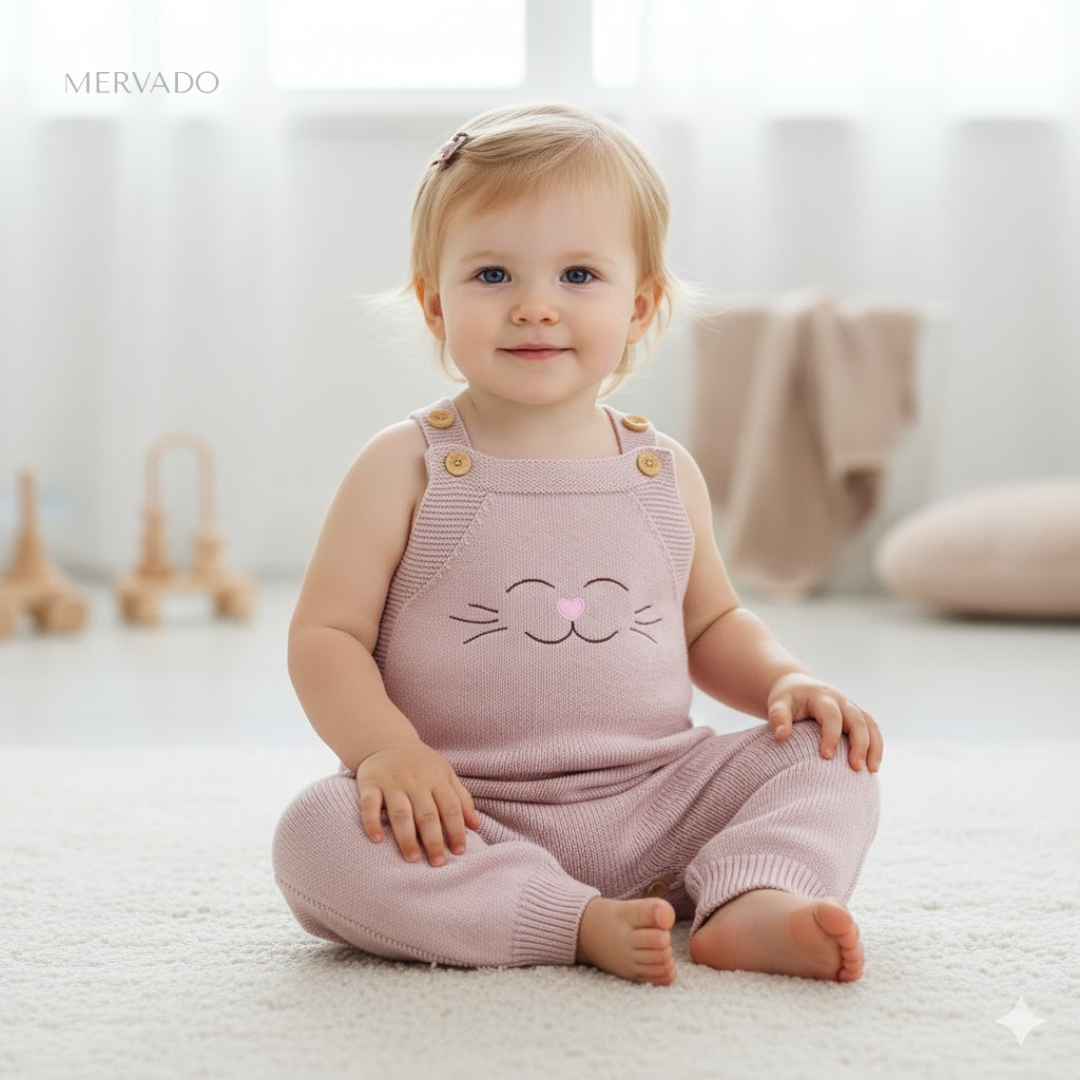 Gezellige gebreide babyromper - Ultrazachte katoenen jumpsuit voor dagelijks comfort en een schattige stijl