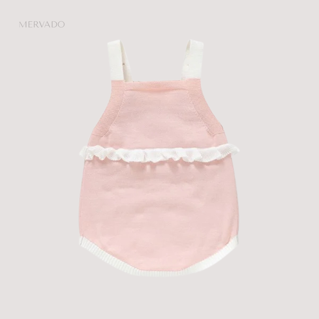 Schattige Bunny Baby Romper - Zachte gebreide katoenen jumpsuit voor comfortabel dagelijks gebruik