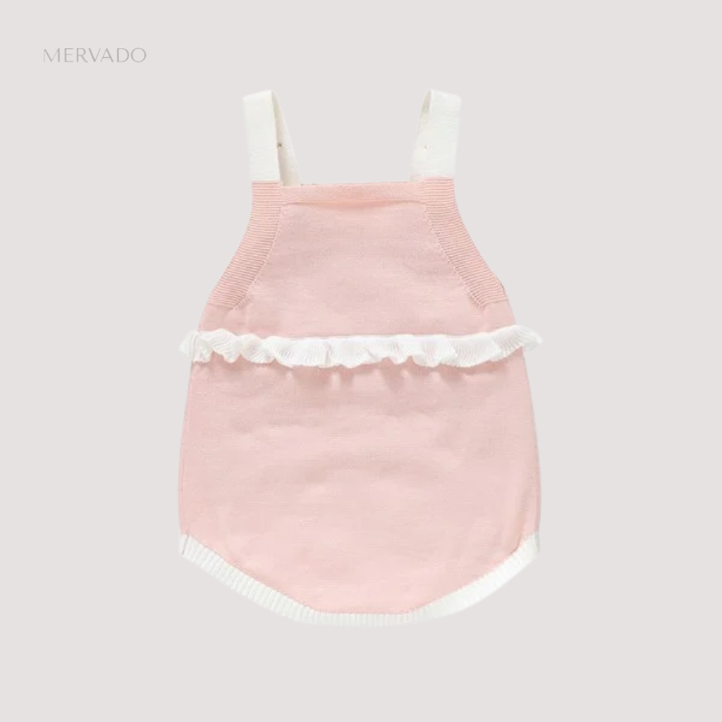 Schattige Bunny Baby Romper - Zachte gebreide katoenen jumpsuit voor comfortabel dagelijks gebruik