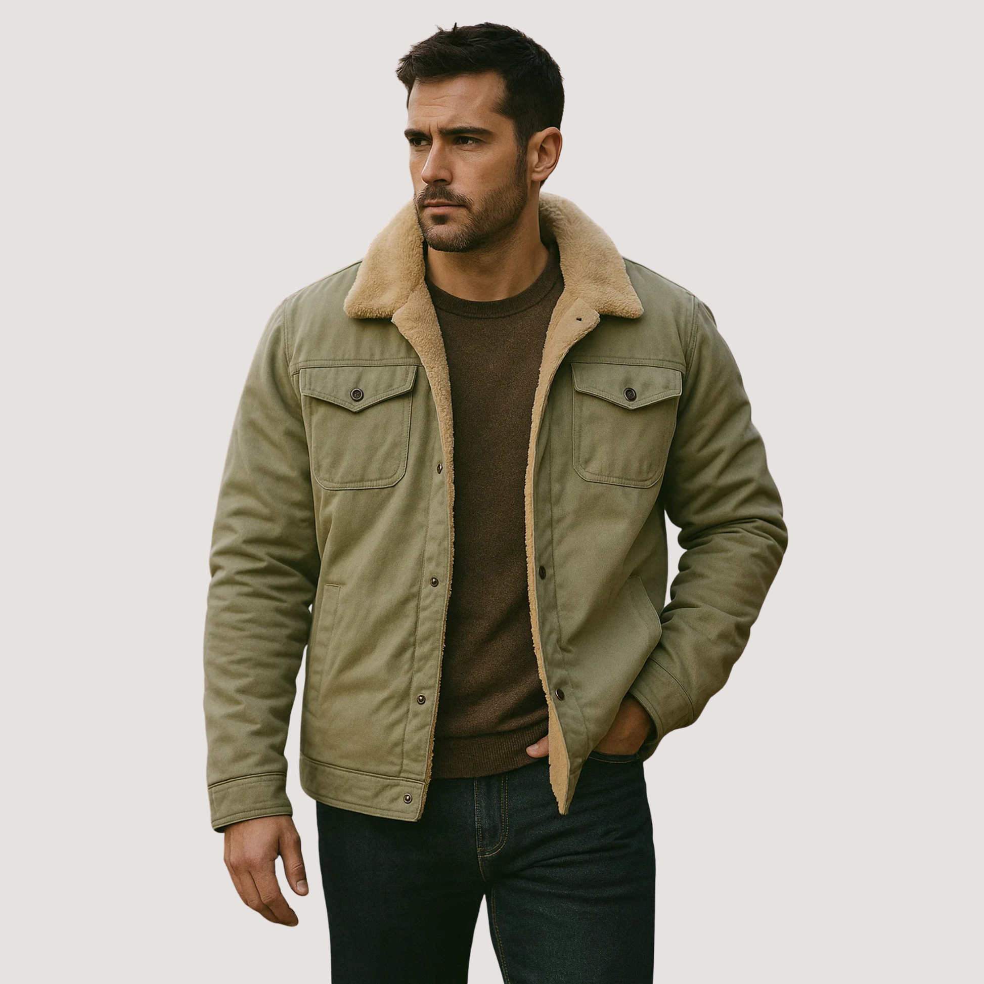 Verwarmde jas voor heren - Thermische bovenkleding met lange mouwen