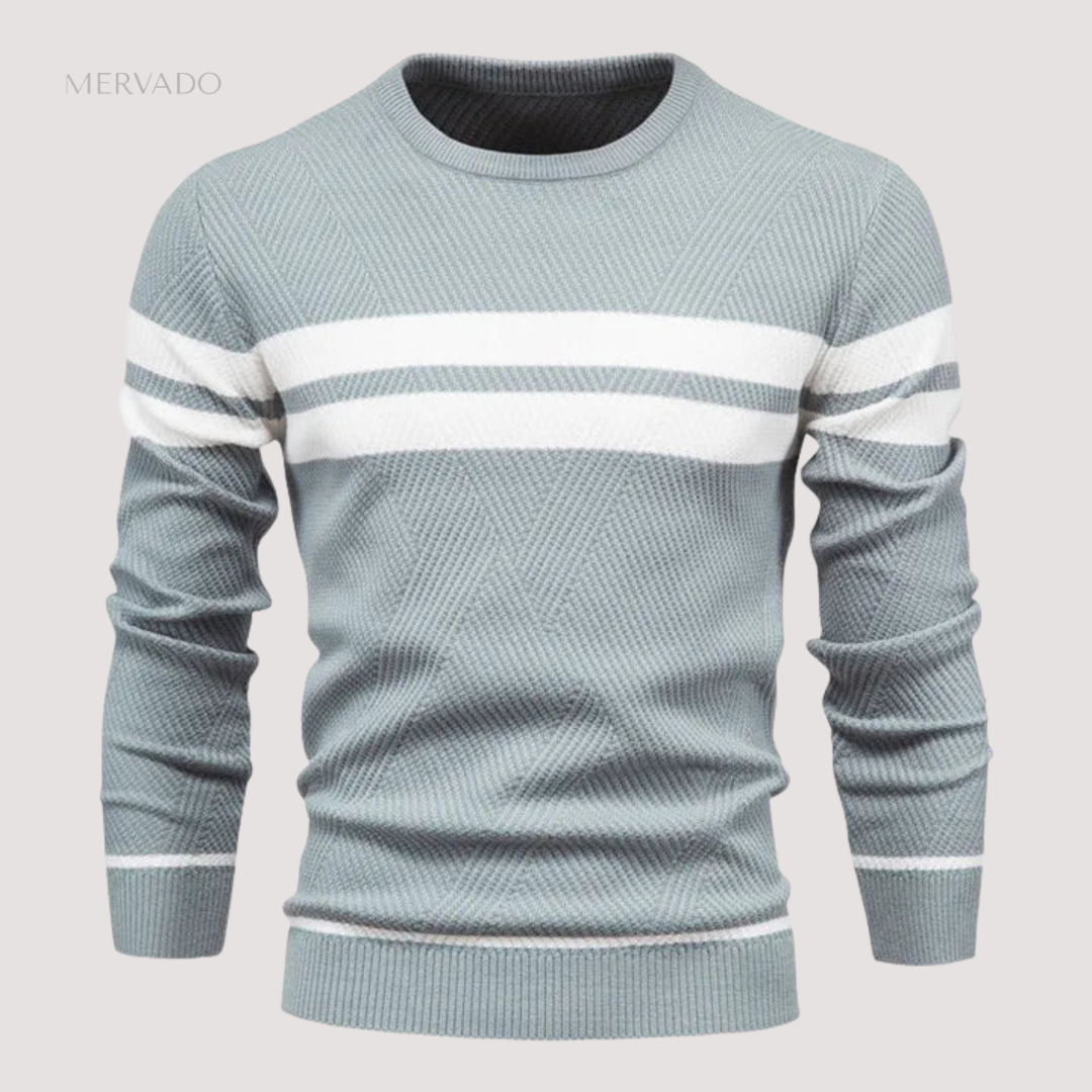 Warme gebreide trui voor heren – lange mouwen trui voor stijlvol wintercomfort