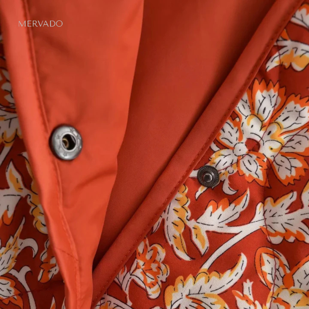 Gewatteerde jas met bloemenmotief voor dames – warme, lichtgewicht bovenkleding voor een comfortabele stijl