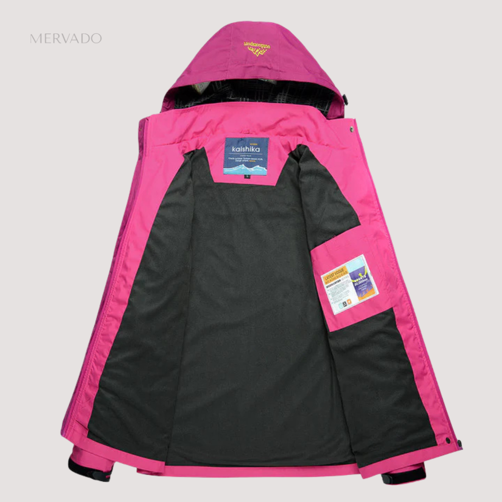 Waterdichte winterjas met capuchon voor dames - Winddichte warme outdoorjas