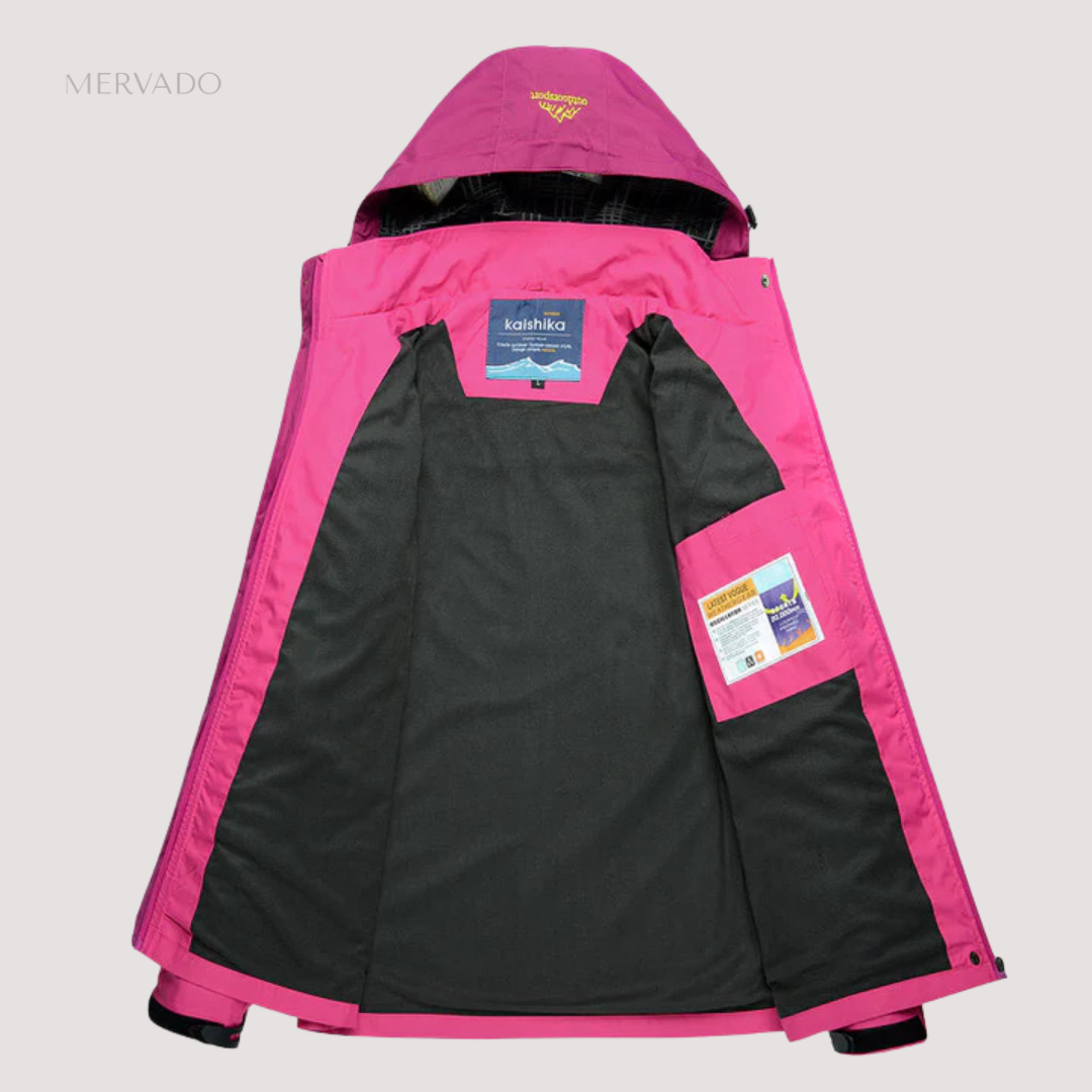 Waterdichte winterjas met capuchon voor dames - Winddichte warme outdoorjas