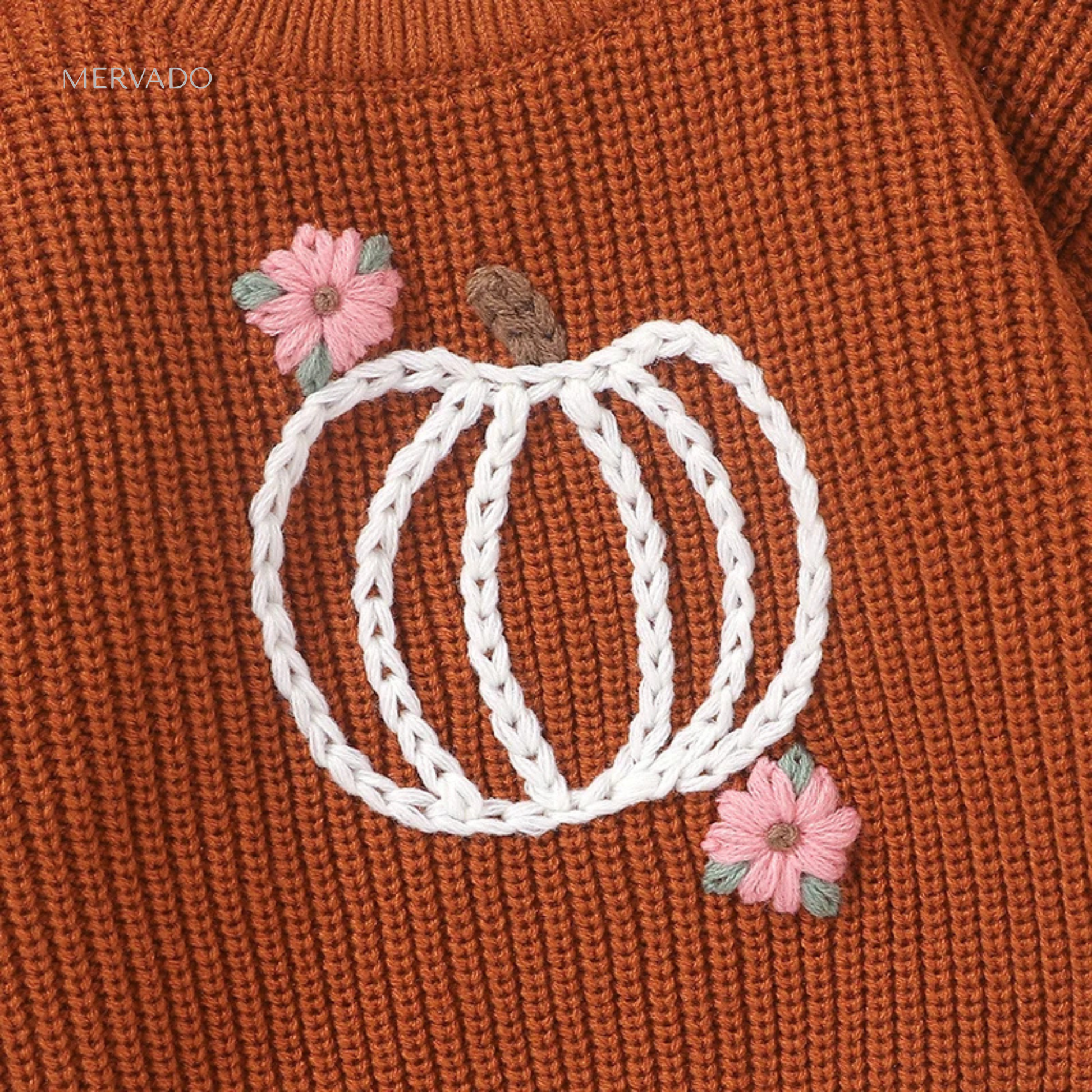 Aangepaste babytrui - Grof gebreide trui met gepersonaliseerd borduurontwerp