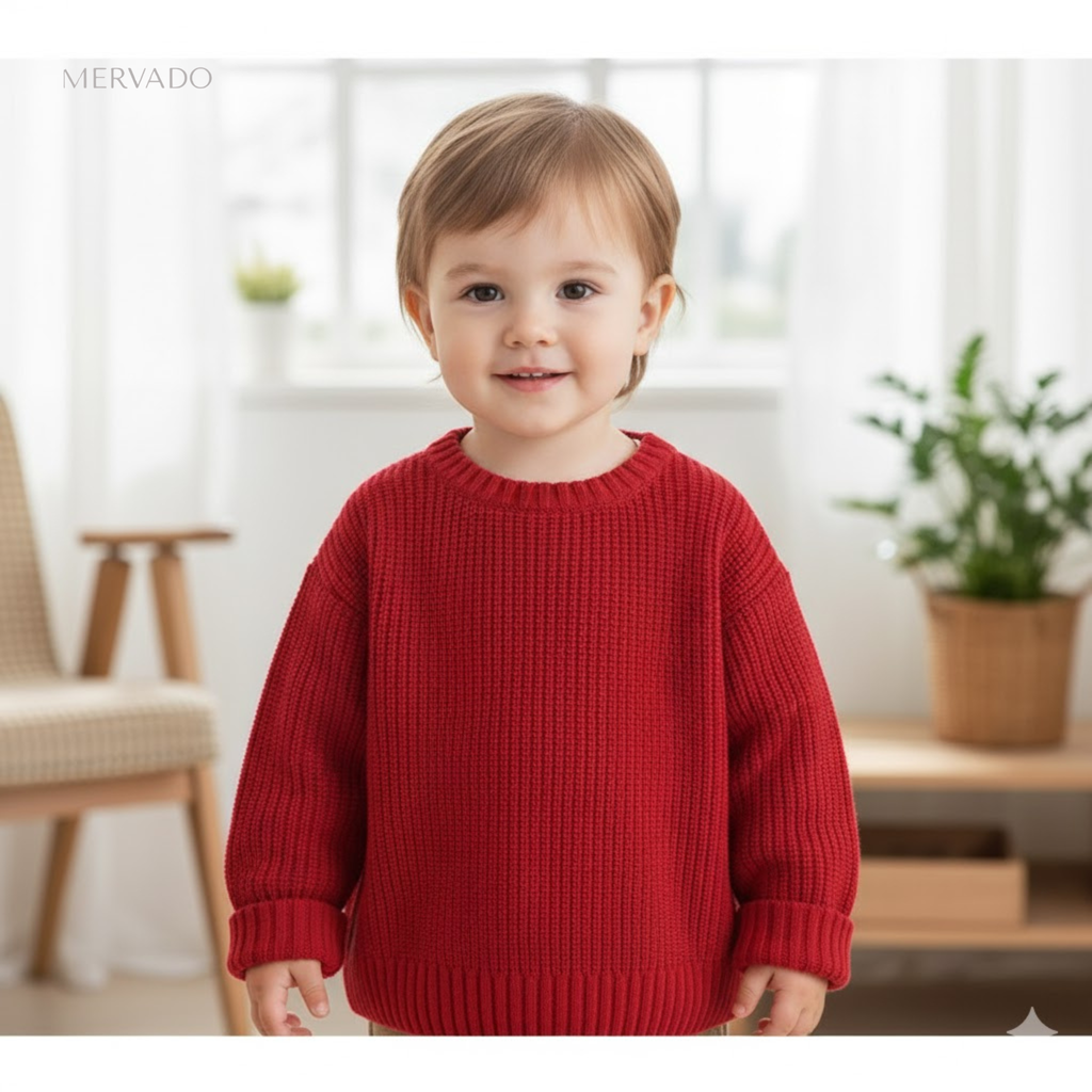 Baby gebreide trui - Unisex katoenen trui voor zachte warmte en stijl