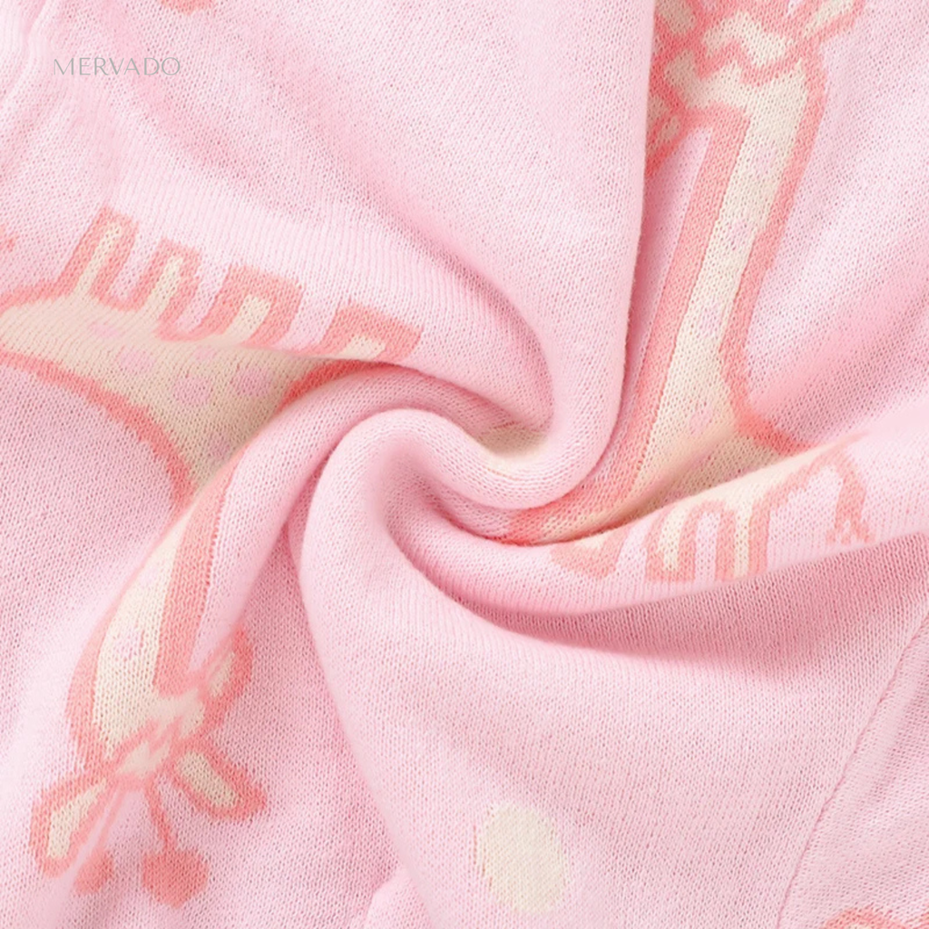 Zachte gebreide giraffentrui - warme en speelse babytrui