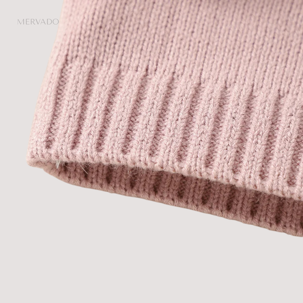 Schattige meisjestrui - Gezellige gebreide trui met geborduurde vogel