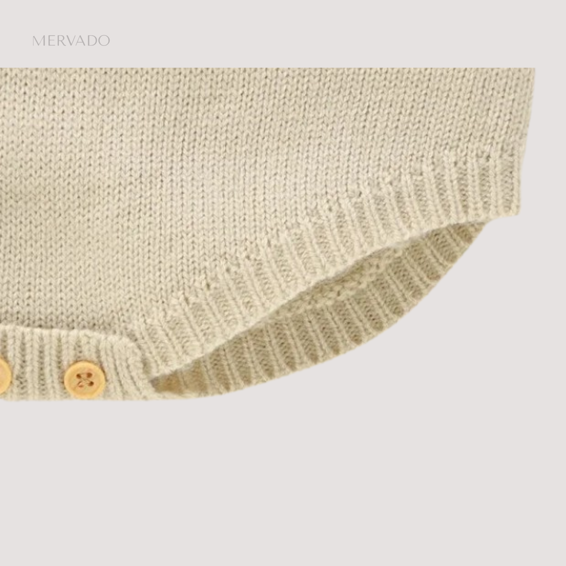 Geborduurde gebreide romper - Mouwloos babyrompertje voor 0-18 maanden