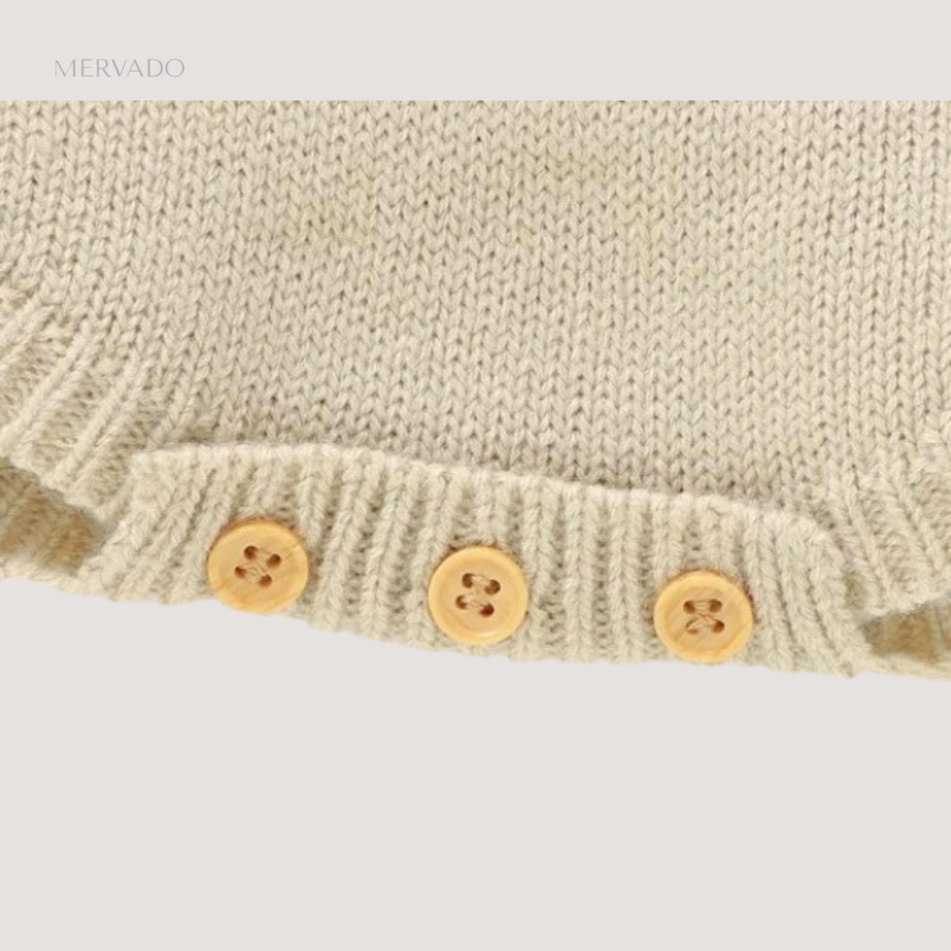 Geborduurde gebreide romper - Mouwloos babyrompertje voor 0-18 maanden