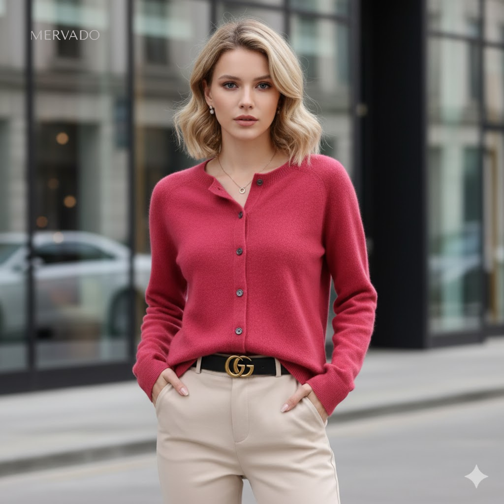 Merinowol en kasjmier vest voor dames – elegant zacht gebreid comfort